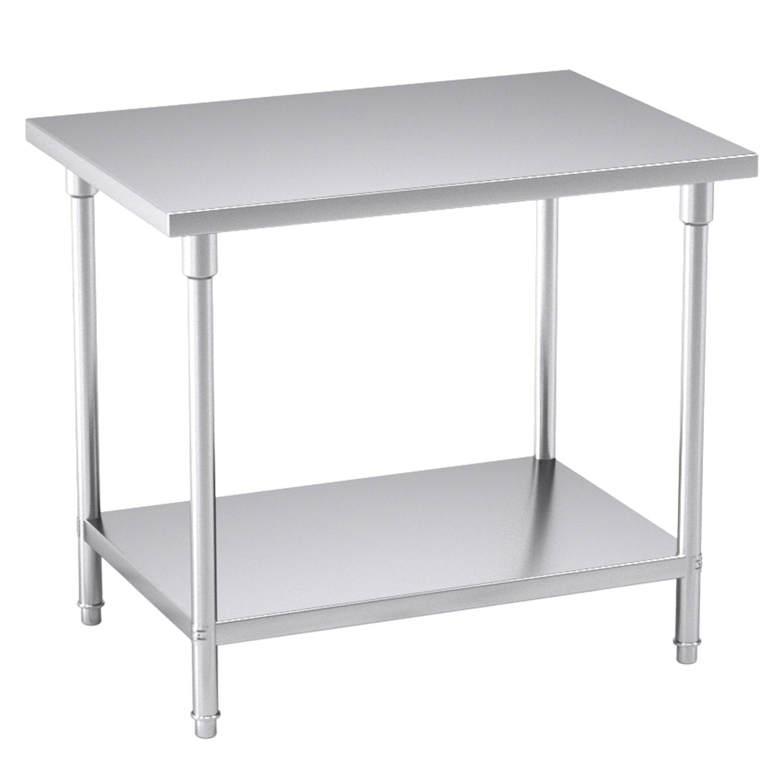 SOGA 100*70*85cm Commercial Catering Kitchen Stainless Steel Prep Work Bench