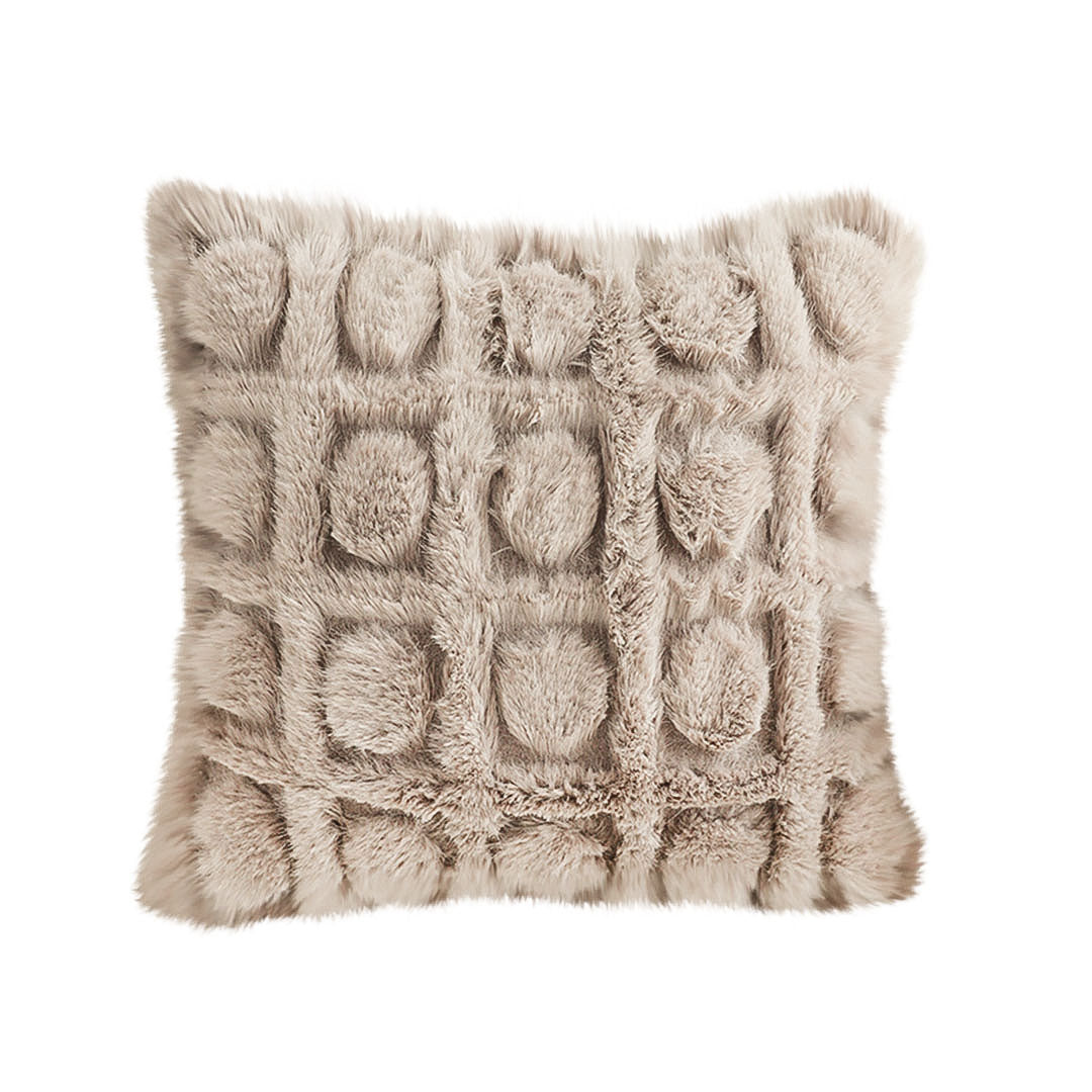 SOGA 45cm Wabi-sabi Herringbone Plush Square Throw Pillow