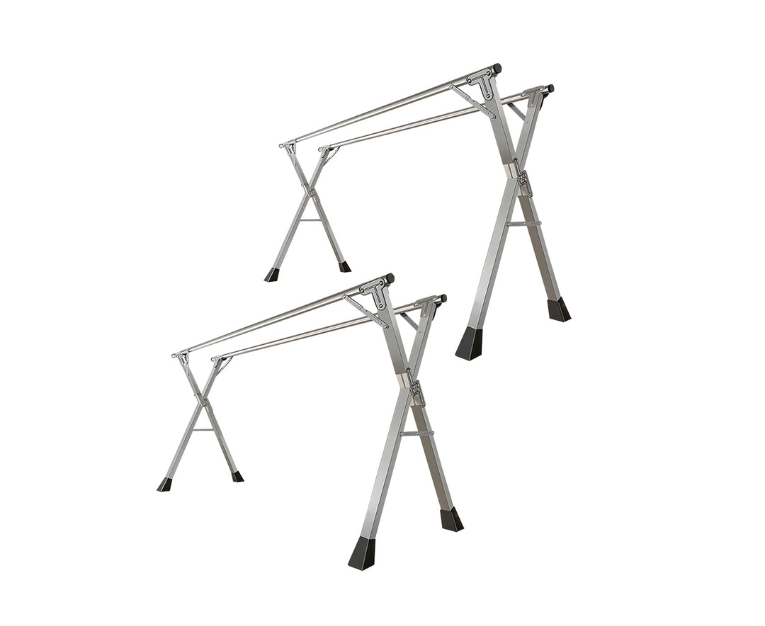 SOGA 2X 2.4m Portable Standing Clothes Drying Rack Foldable Space-Saving Laundry Holder Indoor Outdoor