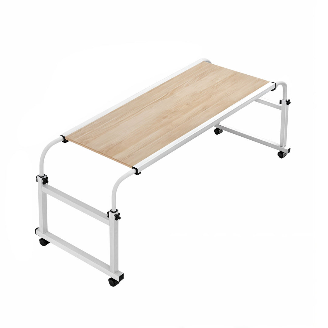 SOGA 120x45cm Wood Cross Bed Movable Desk Table w/ Adjustble Length & Height