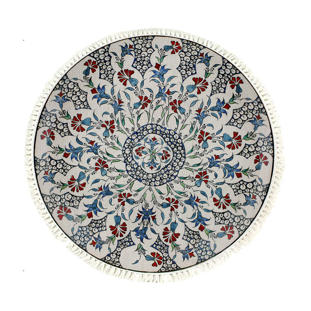SOGA 120cm Mandala Area Rug for Living Room Lounge, Bedroom, Anti-slip Doormat, Home Decor