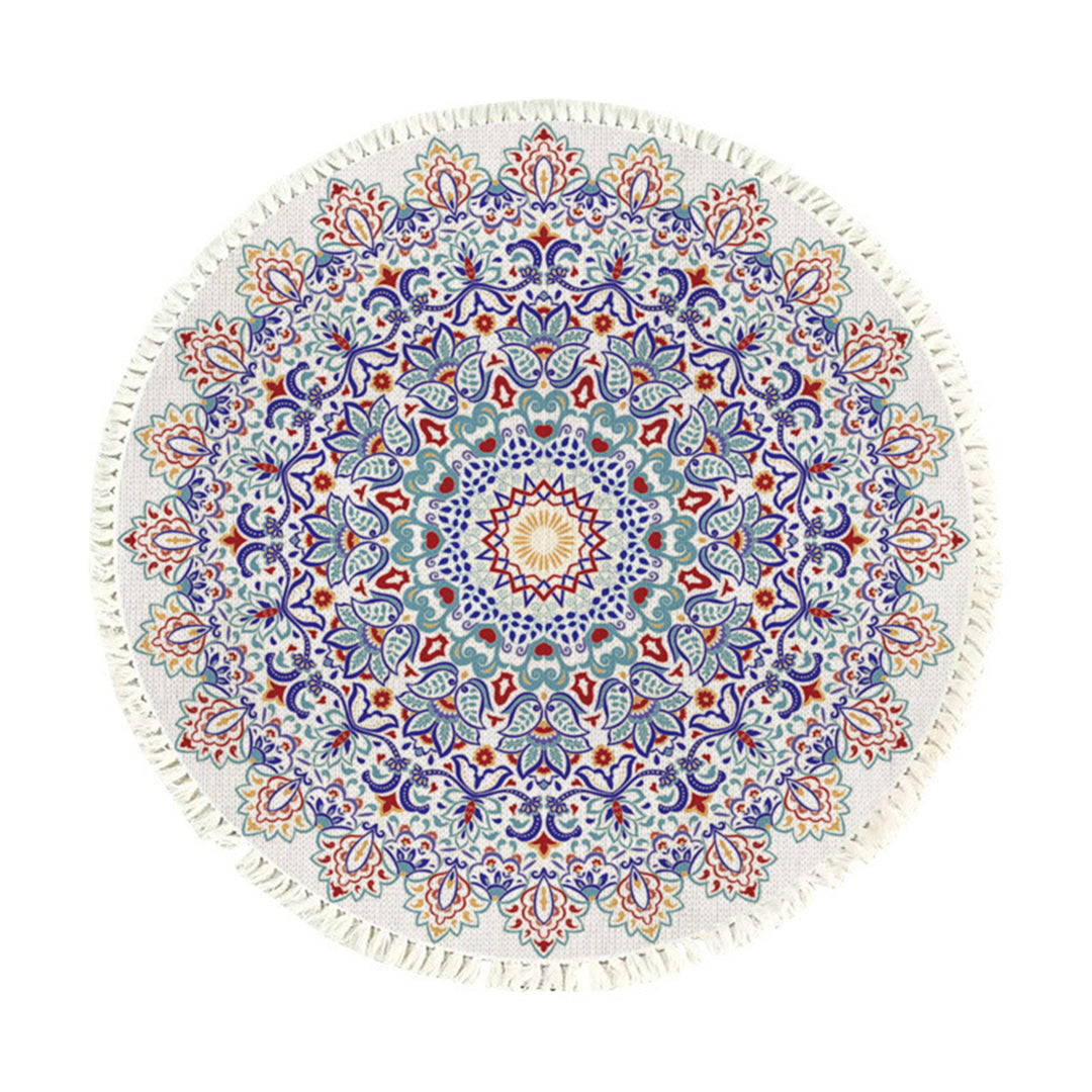 SOGA 120cm Mandala Area Rug for Living Room Lounge, Bedroom, Anti-slip Doormat, Home Decor