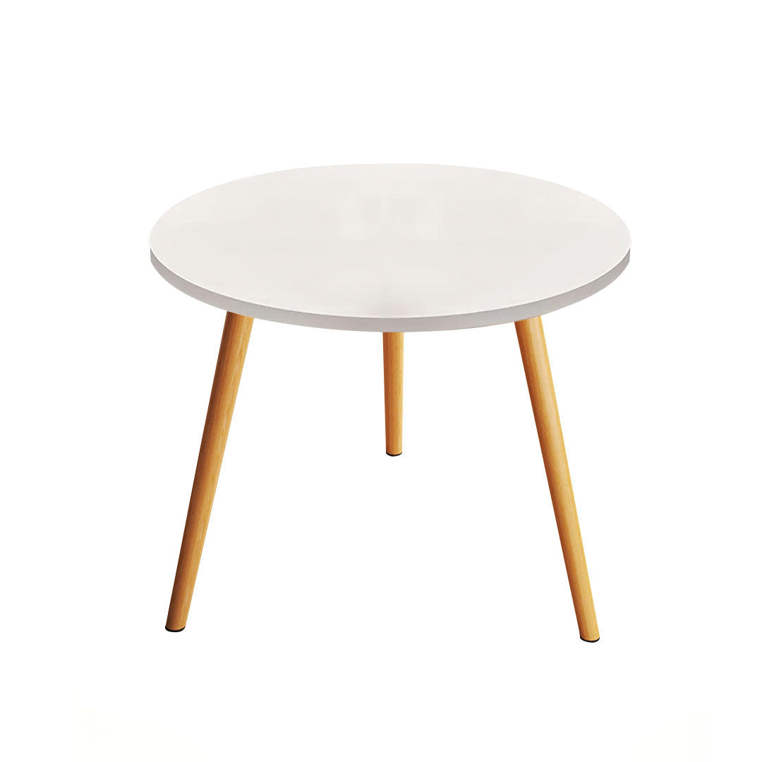 SOGA 60x60cm White Small Side Coffee Table Living Room Balcony Home D?cor Style