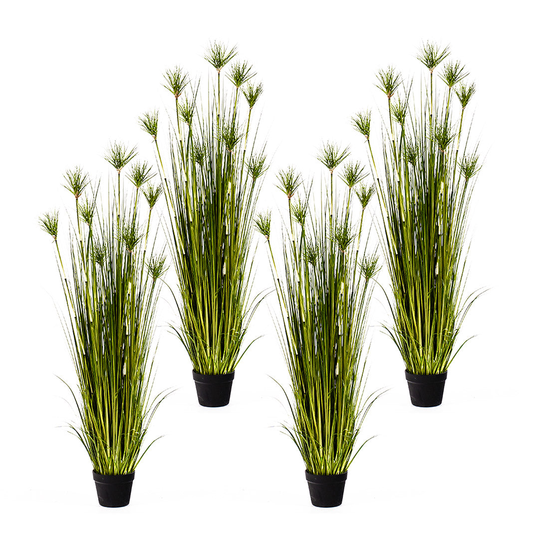 SOGA 4X 150cm Cyperus Papyrus Plant Tree Artificial Green Grass, Home Or Office Indoor Greenery Accent