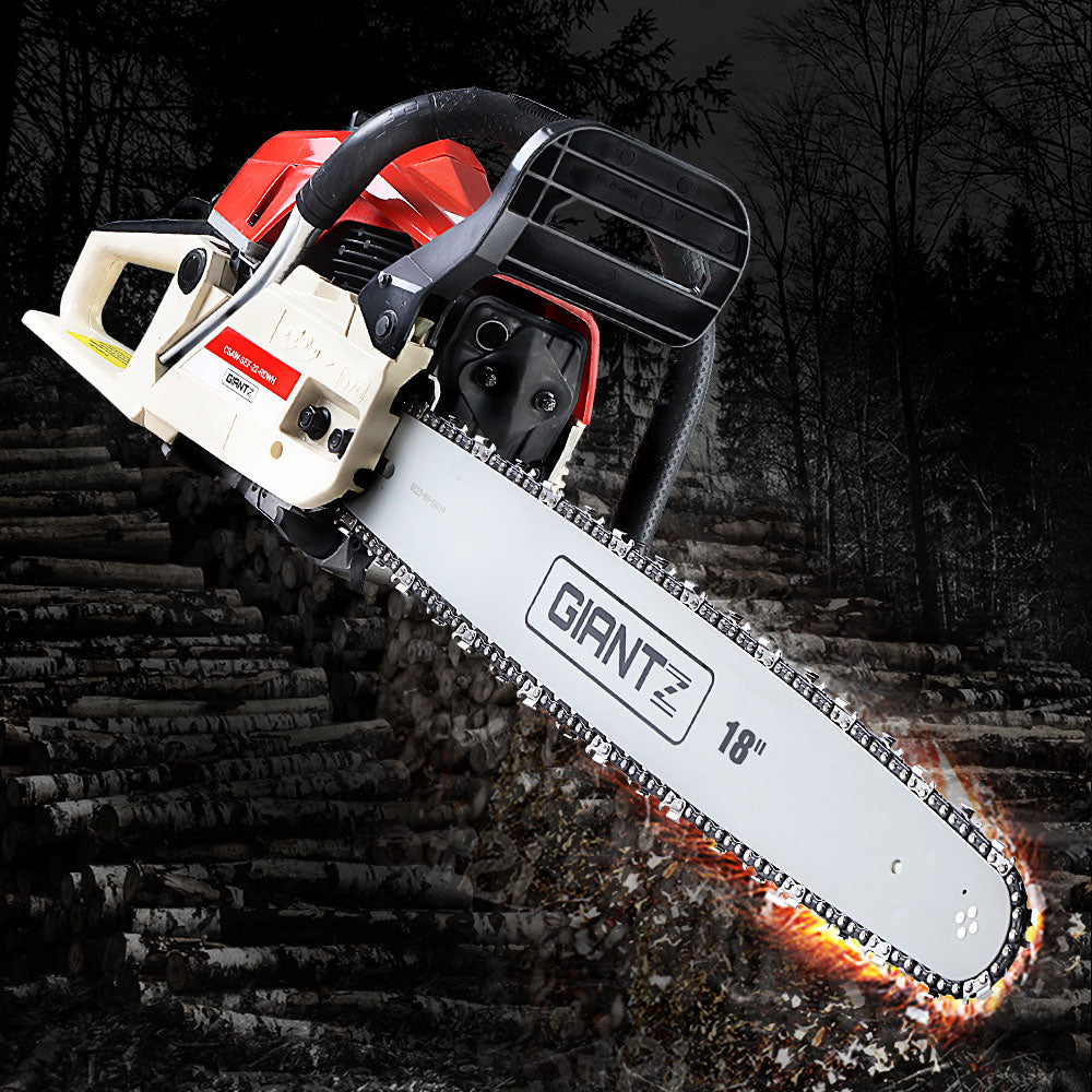 Giantz Chainsaw Petrol 75CC 18" Bar Commercial E-Start Pruning Chain Saw,Giantz Chainsaw Petrol 52CC 20" Bar Commercial