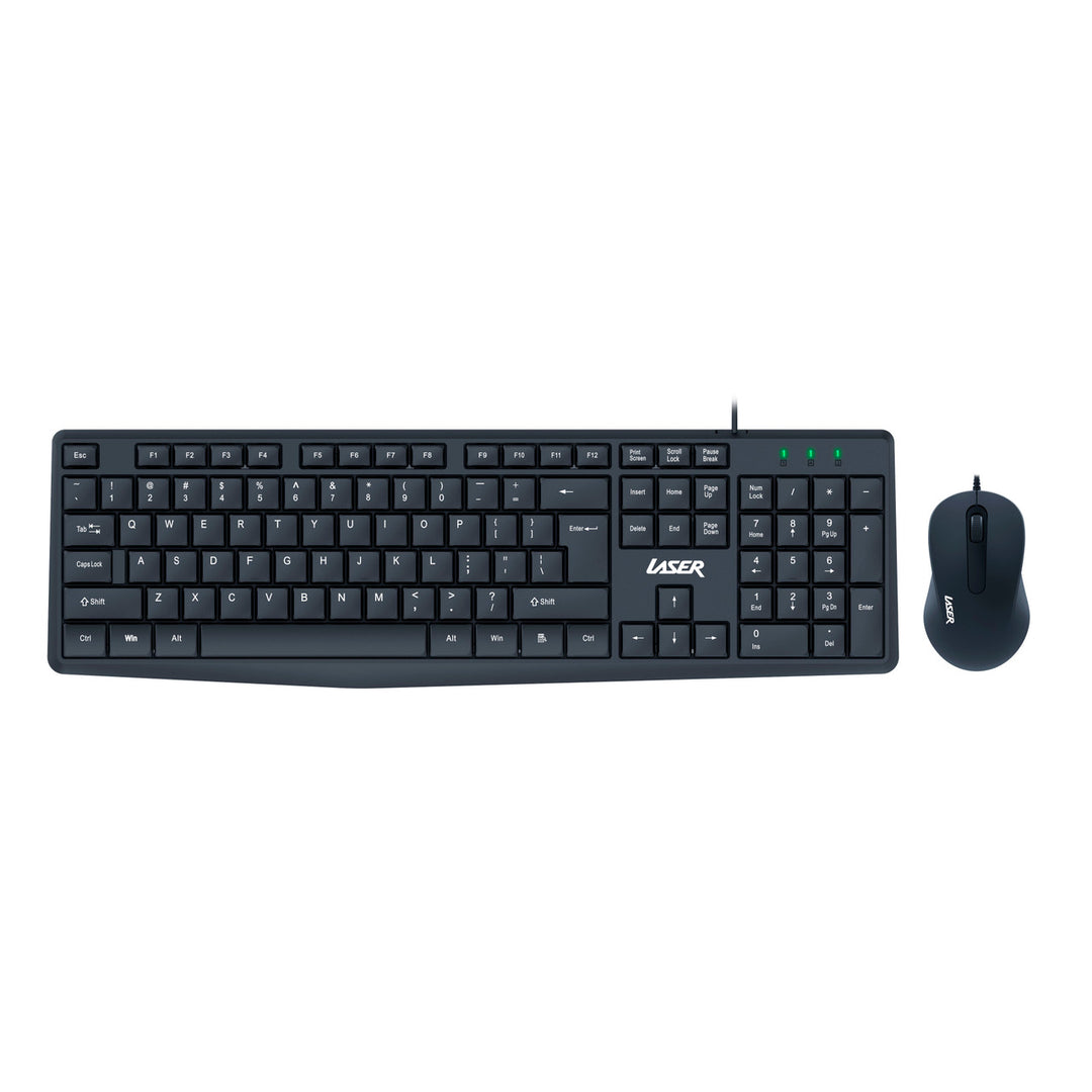 Laser Wired Office Keyboard Mouse Combo