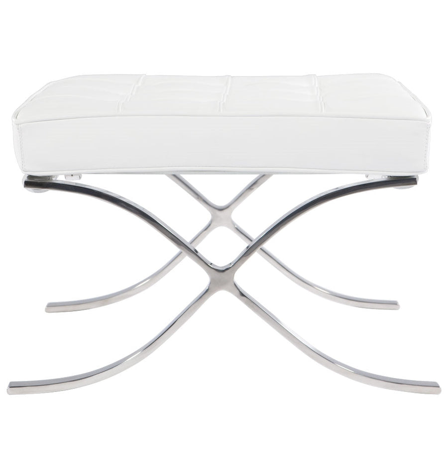 White Barcelona Ottoman - Classic Version - Replica