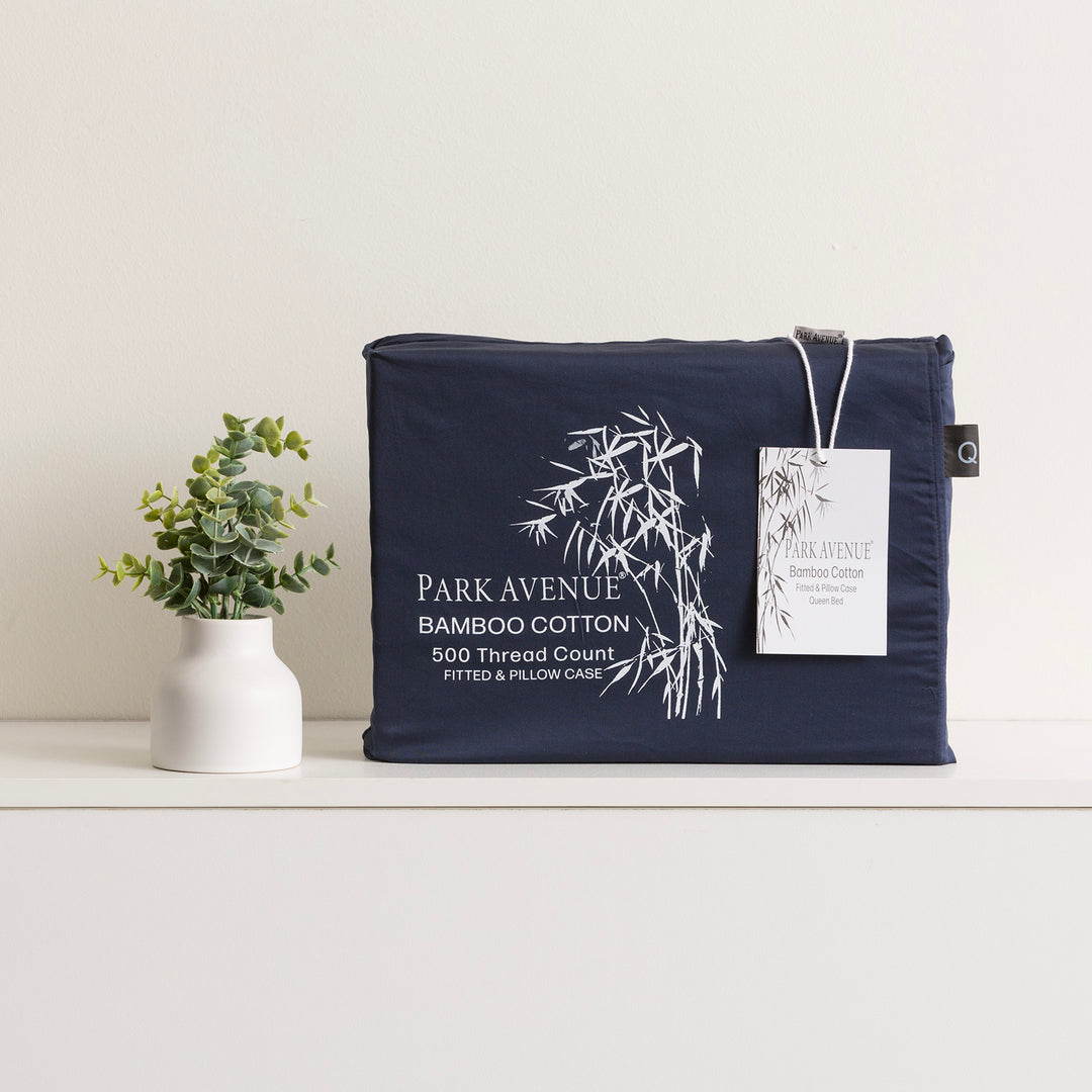 Bamboo Cotton 500 Thread Count Indigo Combo Set by Park Avenue Super King