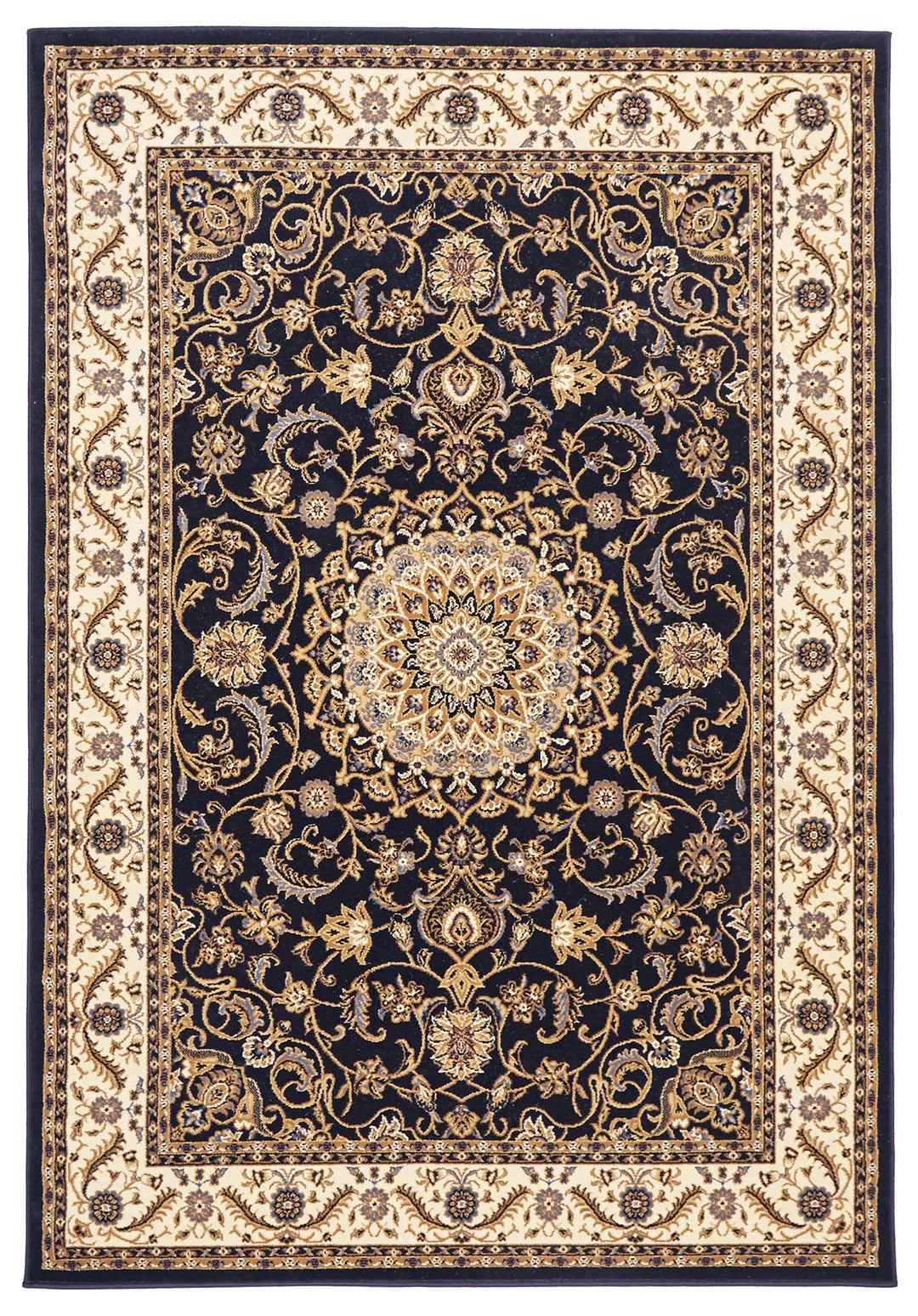 Sydney 9 Navy Ivory Runner Rug by Rug Culture - 400X80CM - RUNNER