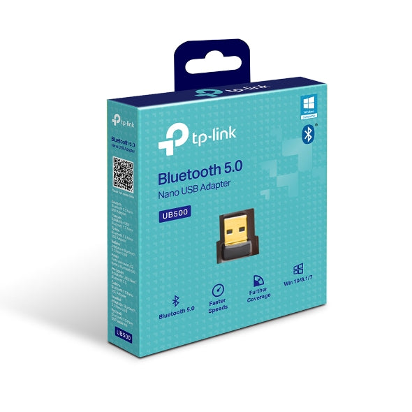 TP-LINK UB500 Bluetooth 5.0 Nano USB 2.0 Adapter, Add Bluetooth To Your Devices, Wireless Connectivity, Windows 10/8.1/7