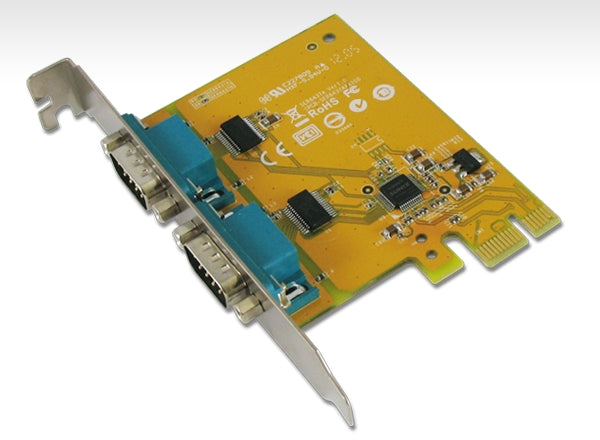 SUNIX PCIE 2 Port Serial Card Full Height Expansion RS-232 - It is compatible with PCI Express x1, x2, x4, x8 and x16 la