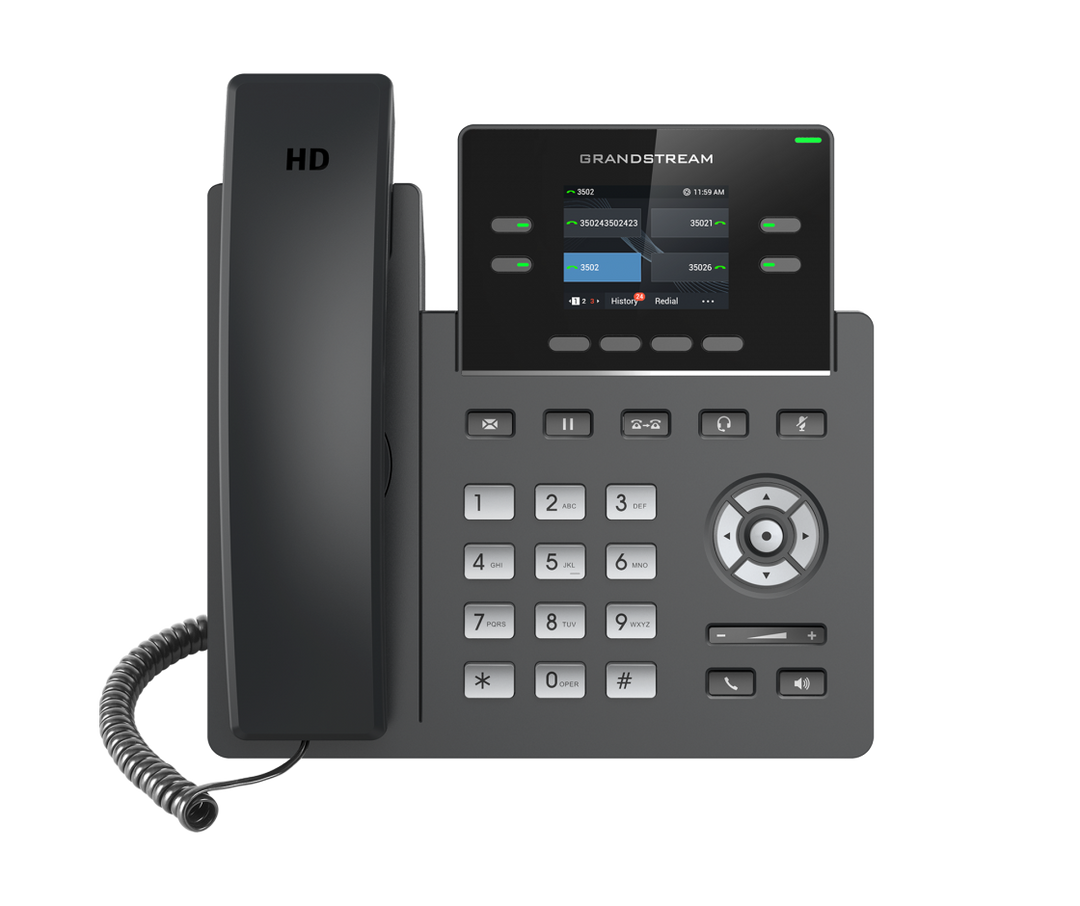 GRANDSTREAM GRP2612 4 Line IP Phone, 2 SIP Accounts, 320x240 Colour Screen, HD Audio