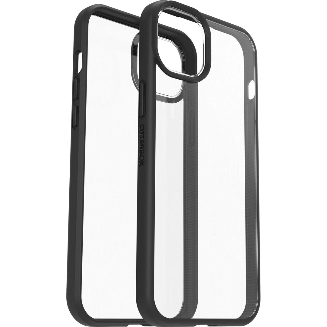 OTTERBOX Apple iPhone 14 Plus React Series Antimicrobial Case - Black Crystal (Clear/Black) (77-88874), Raised Edges Pro