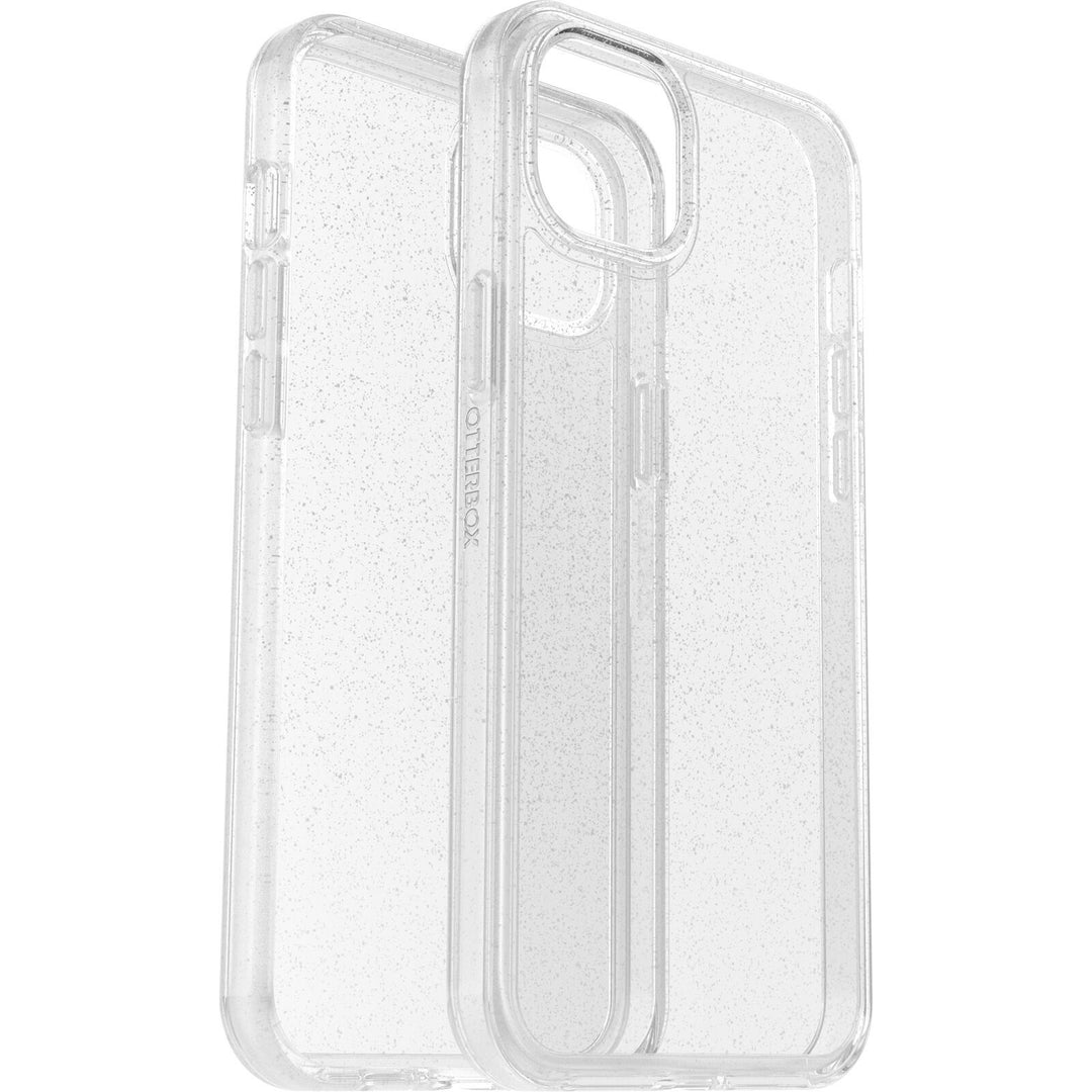 OTTERBOX Apple iPhone 14 Plus Symmetry Series Clear Antimicrobial Case - Stardust (Clear Glitter) (77-88595), 3X Militar