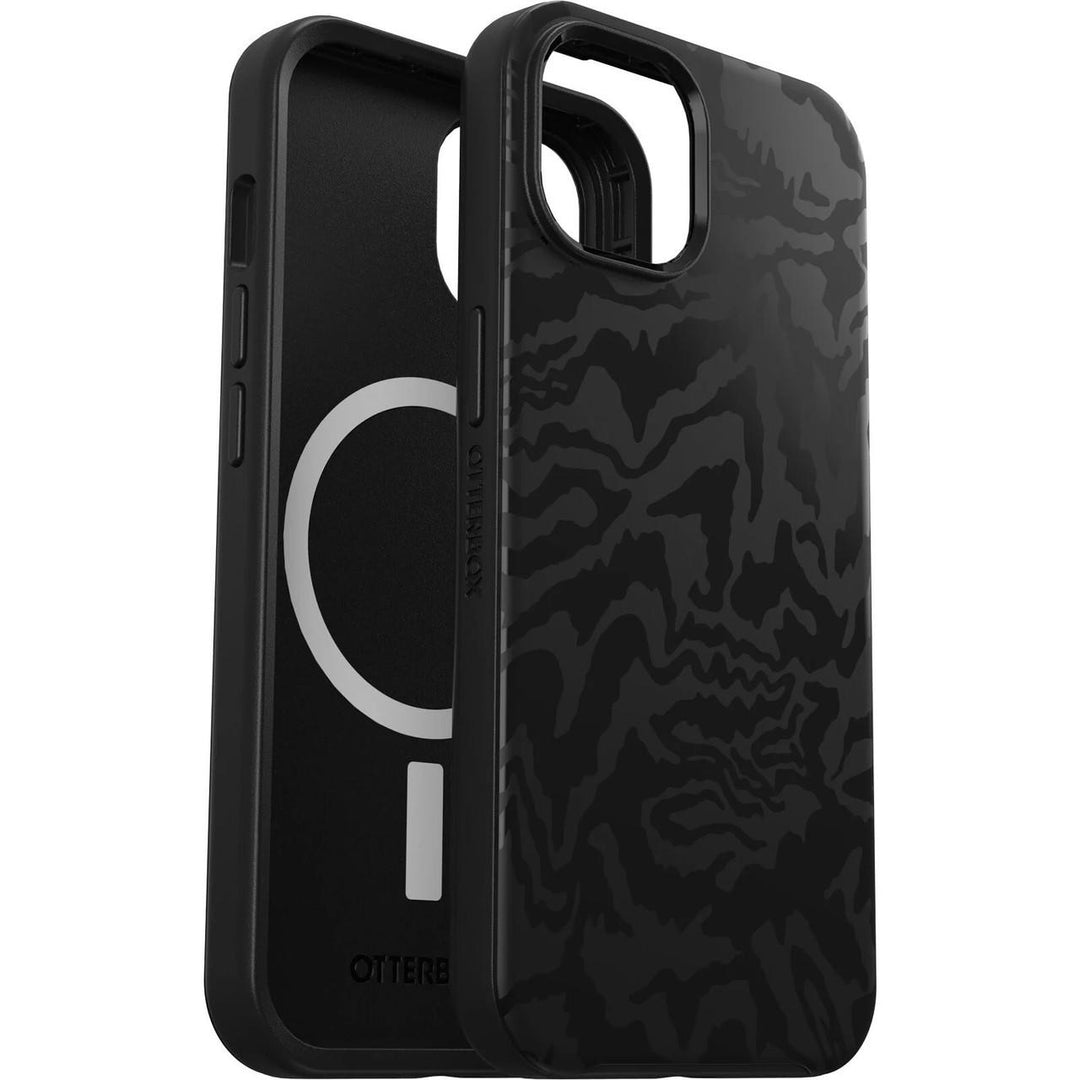 OTTERBOX Apple iPhone 14 / iPhone 13 Symmetry Series+ Antimicrobial Case for MagSafe - Rebel (Black) (77-89773), 3X Mili