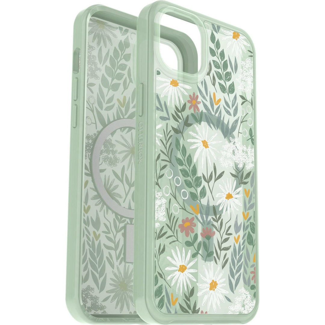 OTTERBOX Apple iPhone 14 Plus Symmetry Series+ Antimicrobial Case for MagSafe - Sage Advice (Green) (77-88589), 3X Milit