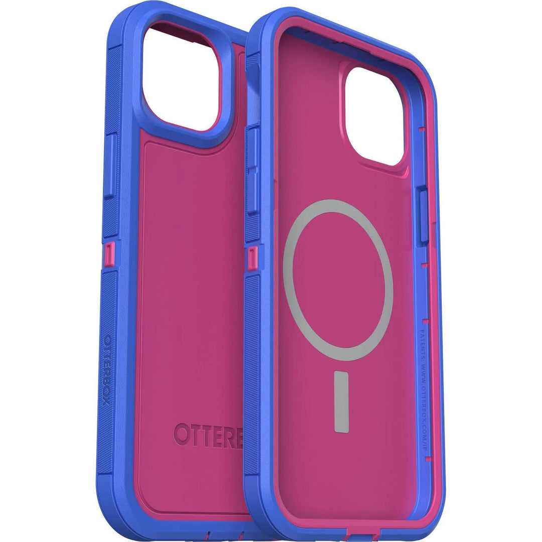 OTTERBOX Apple iPhone 14 Plus Defender Series XT Case with MagSafe - Blooming Lotus (Pink) (77-89112), 5x Military Stand