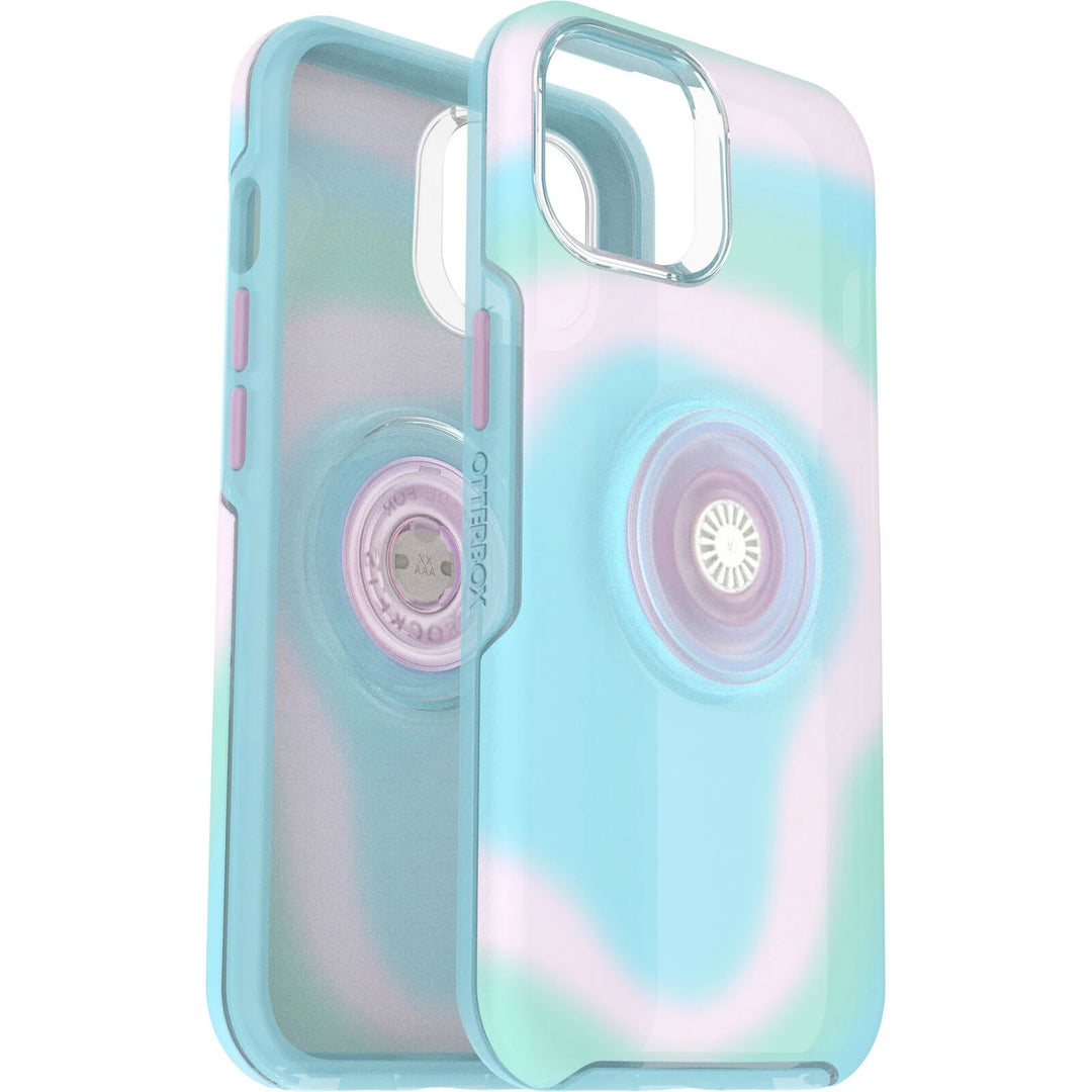 OTTERBOX Apple iPhone 14 / iPhone 13 Otter + Pop Symmetry Series Case - Glowing Aura (Pink) (77-89716), 3X Military Stan