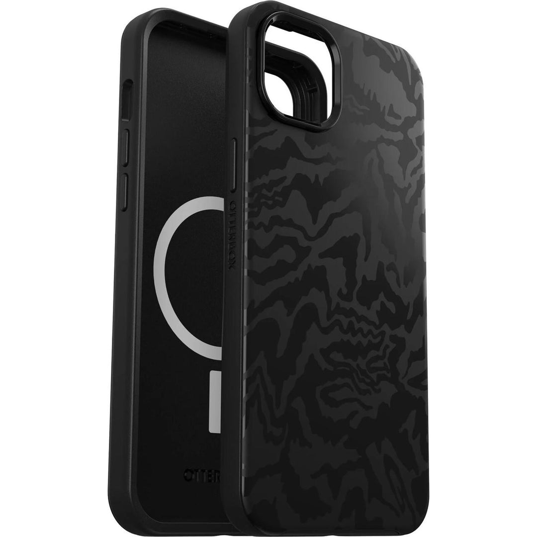 OTTERBOX Apple iPhone 14 Plus Symmetry Series+ Antimicrobial Case for MagSafe - Rebel (Black) (77-88942), 3X Military St