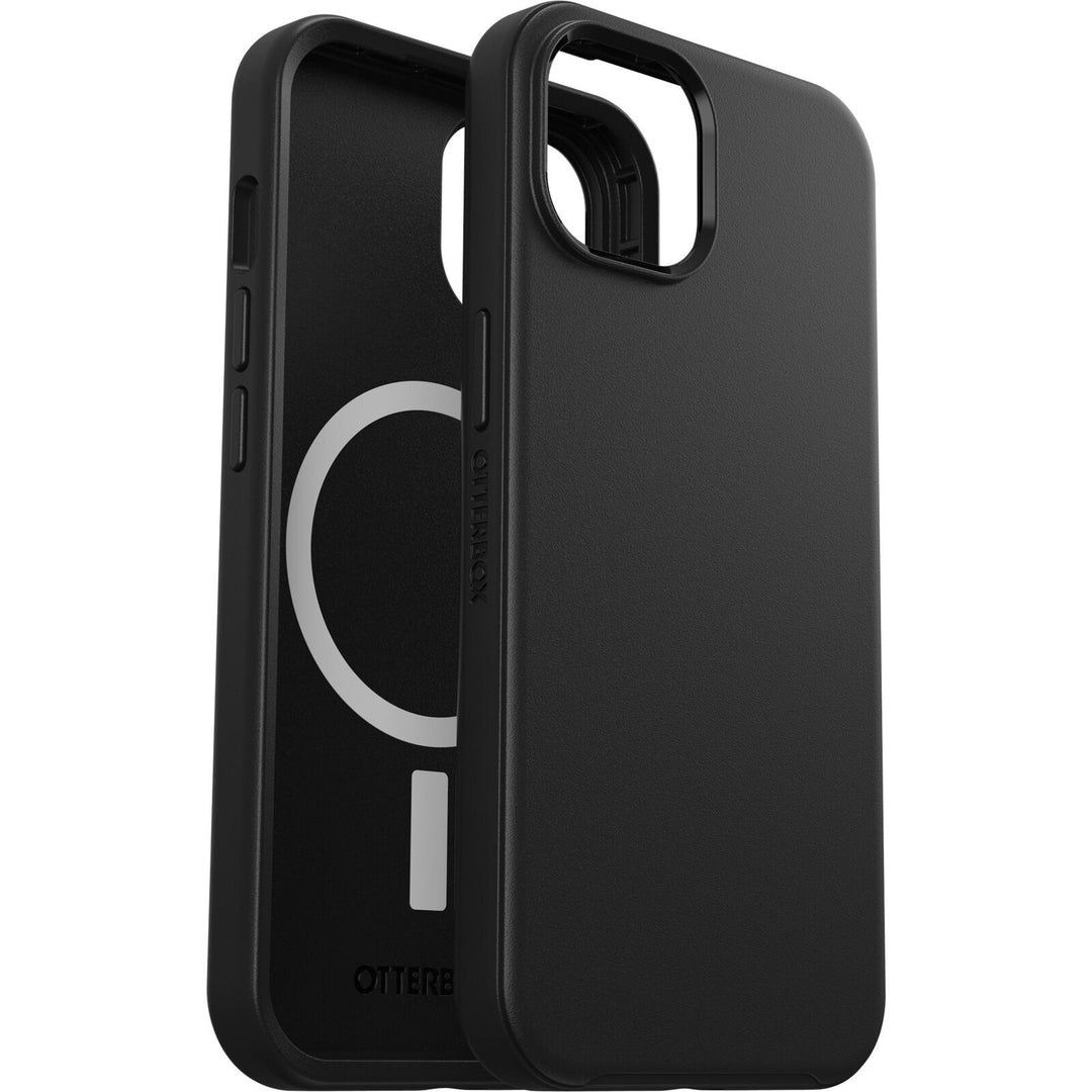 OTTERBOX Apple iPhone 14 / iPhone 13 Symmetry Series+ Antimicrobial Case for MagSafe - Black (77-89018), 3X Military Sta