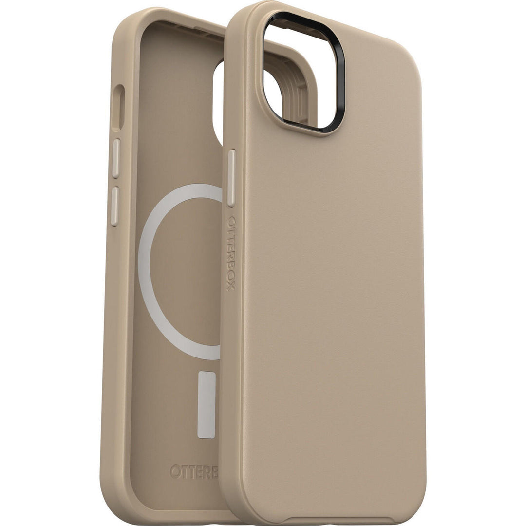 OTTERBOX Apple iPhone 14 / iPhone 13 Symmetry Series+ Antimicrobial Case for MagSafe - Don't Even Chai (Brown) (77-90738