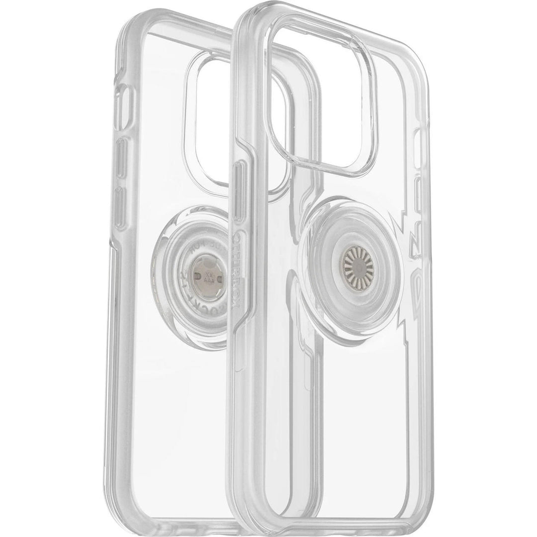 OTTERBOX Apple iPhone 14 Pro Otter + Pop Symmetry Series Clear Case - Clear Pop (77-88796), 3X Military Standard Drop Pr