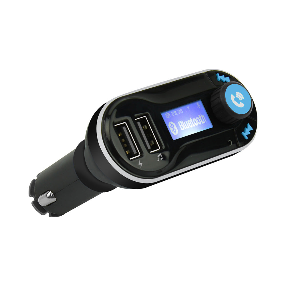mbeat Bluetooth Hands-free Car Kit 2.1A Charging Port - BT/FM Music Transmitter/Play Back USB Desk/SD Card Music/Built-i