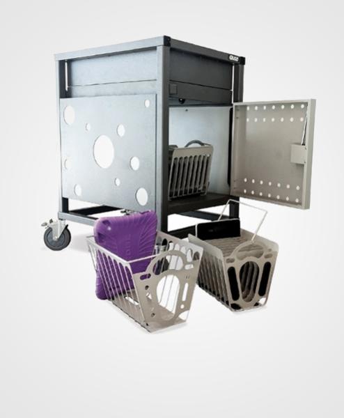 Gilkon Tablet Basket Kit / 2 Baskets / Mounting Brackets / Fixings / *** Compatible with 30 Bay PC Vault Trolley (2LCMT-