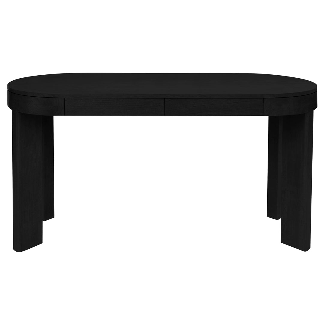 Brentwood 2 Drawer Oval Desk (Black)