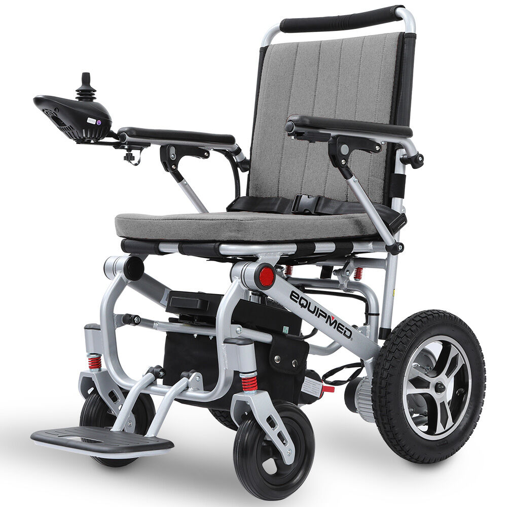 EQUIPMED Ultra-Light Power Wheelchair, Tight Turning Electric Motorised Wheel Chair, Folding, ARTG Certified, Aluminium