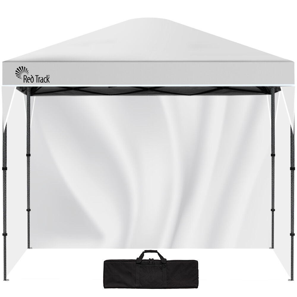 RED TRACK 3.6x2.2m Ultra Compact Folding Gazebo, Walls, Carry bag, Portable Outdoor Popup Marquee for Camping Beach, Whi
