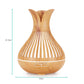 Essential Oil Aroma Diffuser and Remote - 500ml Flower Top Wood Mist Humidifier