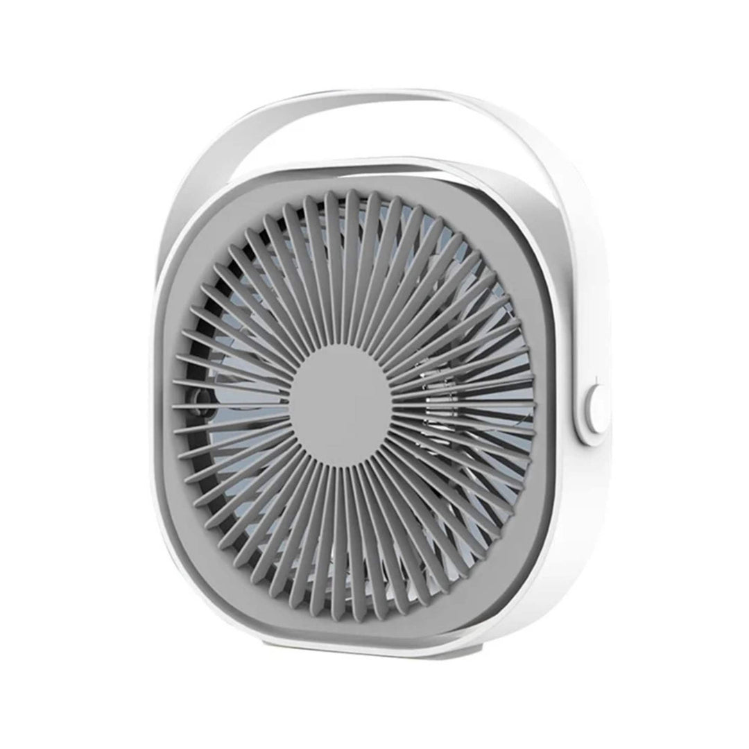 3-Speed USB 20cm Desktop Fan Quiet Portable Lightweight Rechargeable Cooler