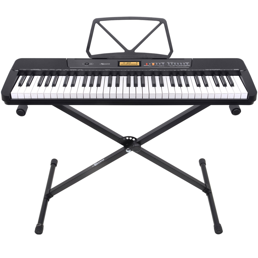 Karrera 61-Key Electronic Keyboard with LCD and Touch Response in Black CHJ-291
