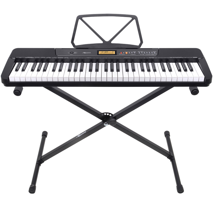 Karrera 61-Key Electronic Keyboard with LCD and Touch Response in Black CHJ-291