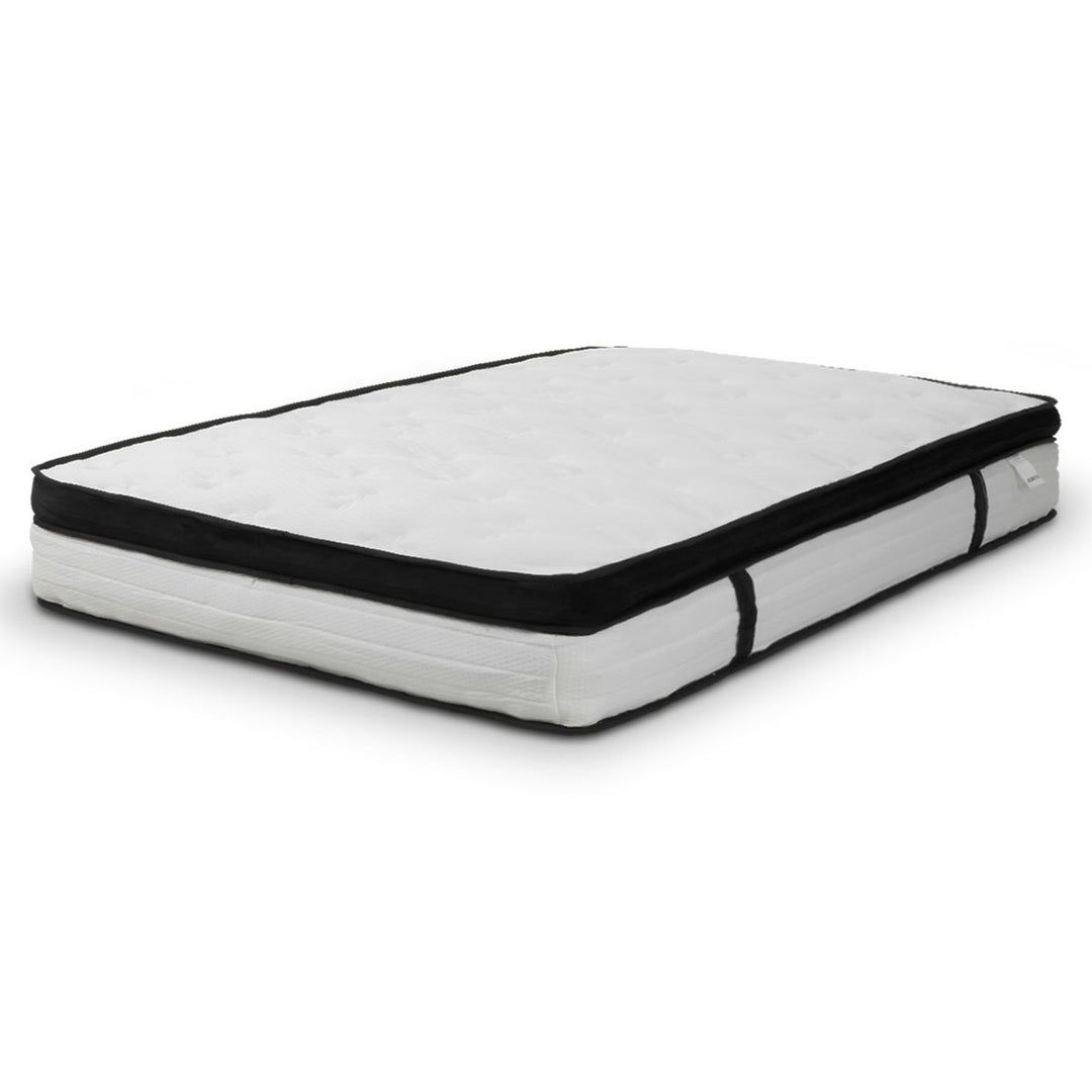 Laura Hill Double Mattress Bed Size Euro Top 5 Zone Spring Foam 32cm Bedding Pocket