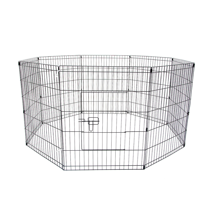 Pet Playpen Foldable Dog Cage 8 Panel 24in