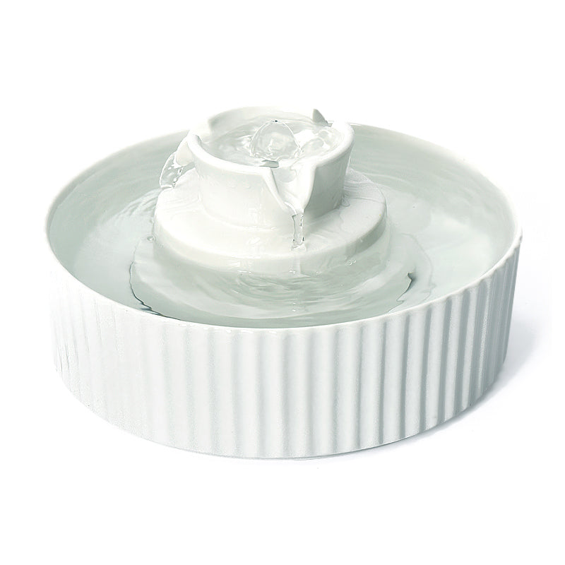 YES4PETS Porcelain Electric Pet Water Fountain Dog Cat Ceramic Water Feeder Bowl Dispenser