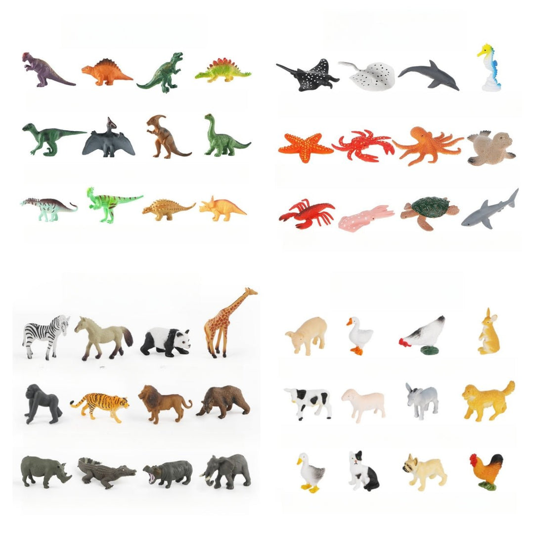 12 PCs of Mini simulated Animals Assorted Action Figures Toys - Dinosaurs: 12 PCs