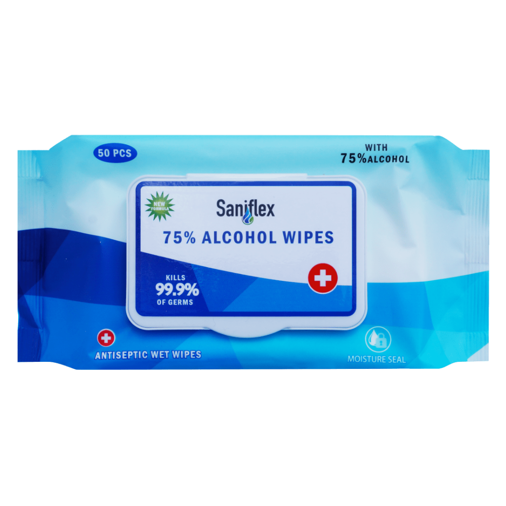 Saniflex 75% Alcohol Sanitary Wipes