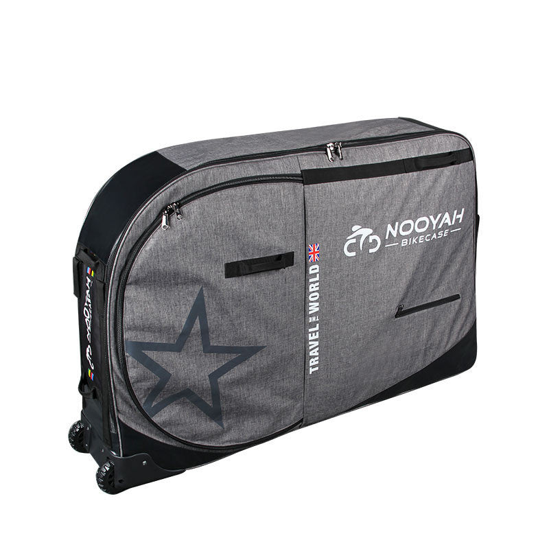 NOOYAH Bike Travel Bag Case Plane Boat Shipping Transport, Fits Cross Country All Mountain Bike, MTB, TT, Road Triathlon