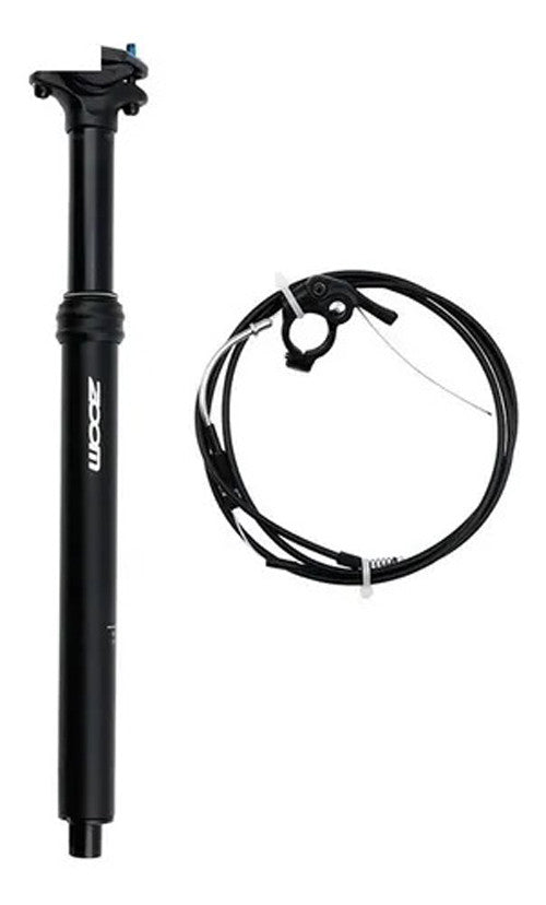 ZOOM Mountain Bike Adjustable Height via Thumb Remote Lever - Pro Dropper Adjustable Seatpost Internal Cable 31.6 Diame