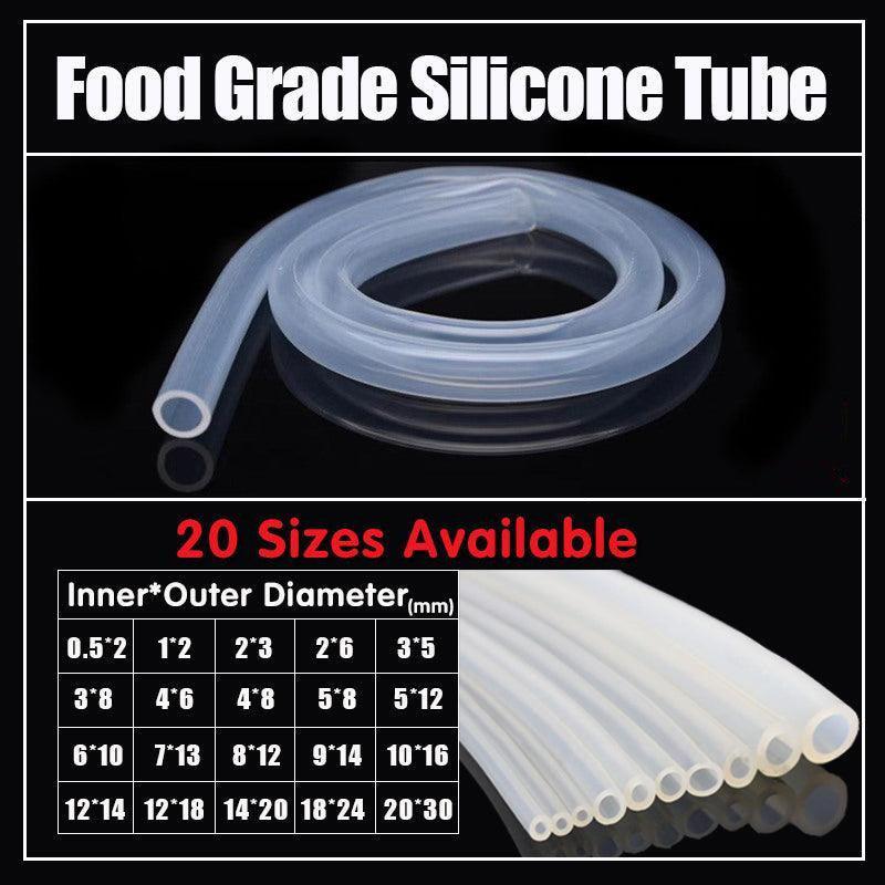 Food Grade Transparent Silicone Rubber Tube Hose Pipe Clear Beer Milk Soft 1M - 12*18mm