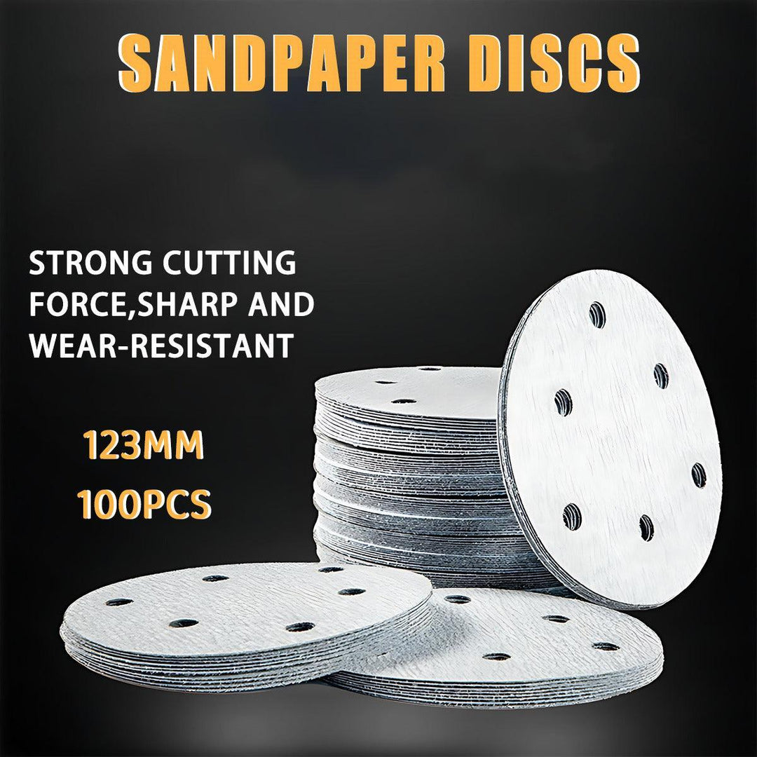 100x 123mm 6/8-Hole Sanding Discs Hook Loop Orbital Sander Pads 80 120 240 Grit - 60 Grits(6-Hole)