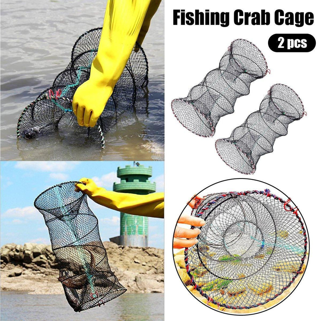 2PCS Shrimp Crab Lobster Fishing Net Fish Trap Cage for Carp Crucian Breeding