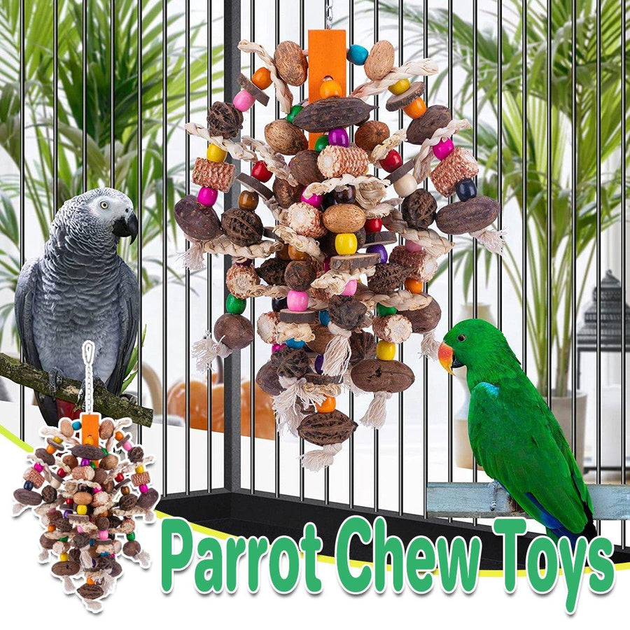 Colourful Parrot Toy Chew Corn Cob Fun Toy for Birds Safe Natural Playtime
