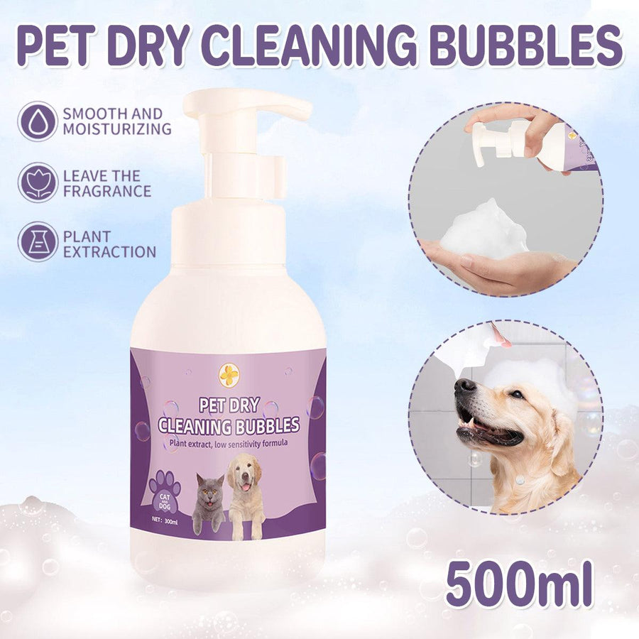 500ml Pet Leave In Dry Cleaning Foam No Rinse Bath Wash for Dogs and Cats