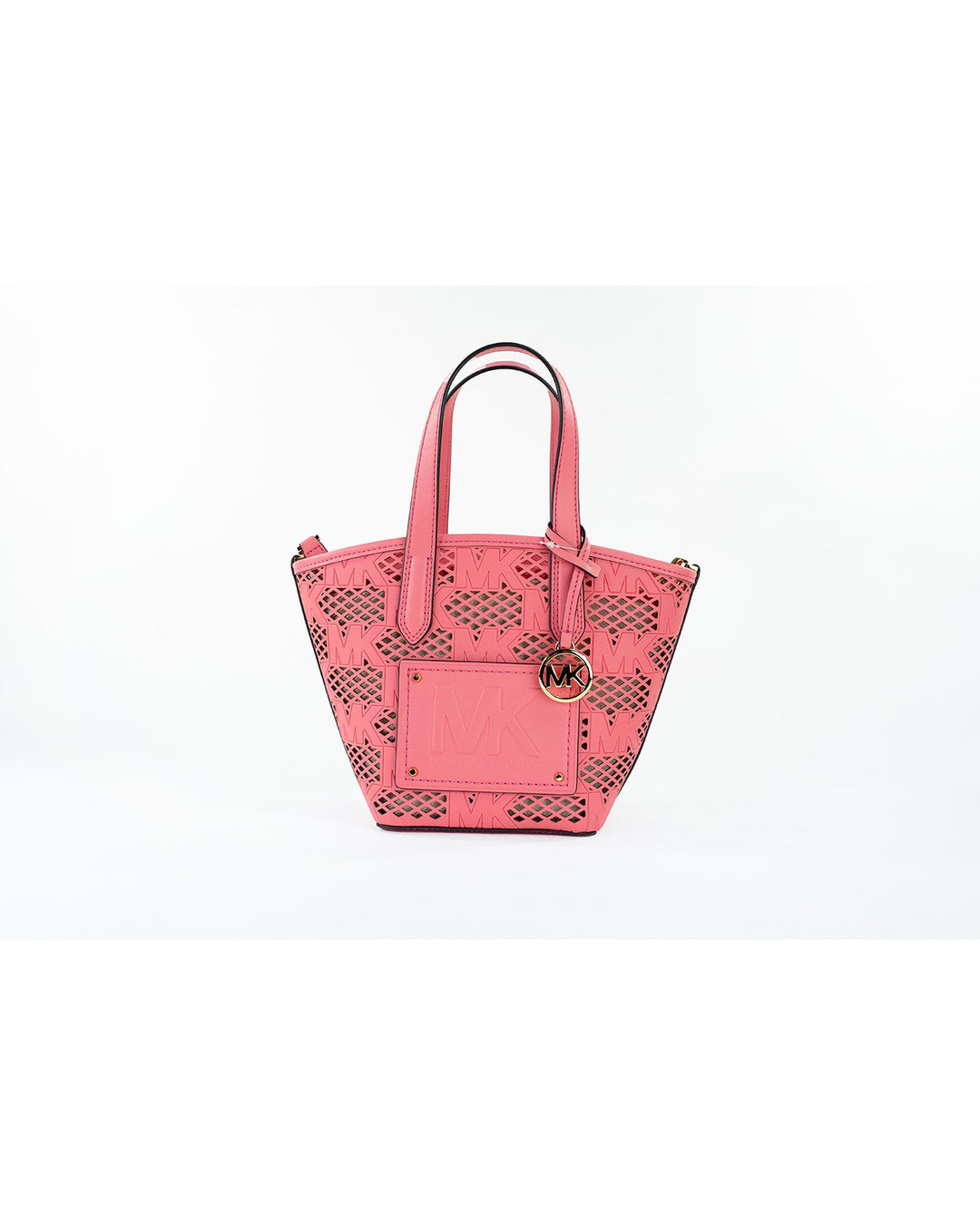 Michael Kors Women's Kimber Small Tea Rose Leather 2-in-1 Zip Tote Messenger Bag Purse - One Size