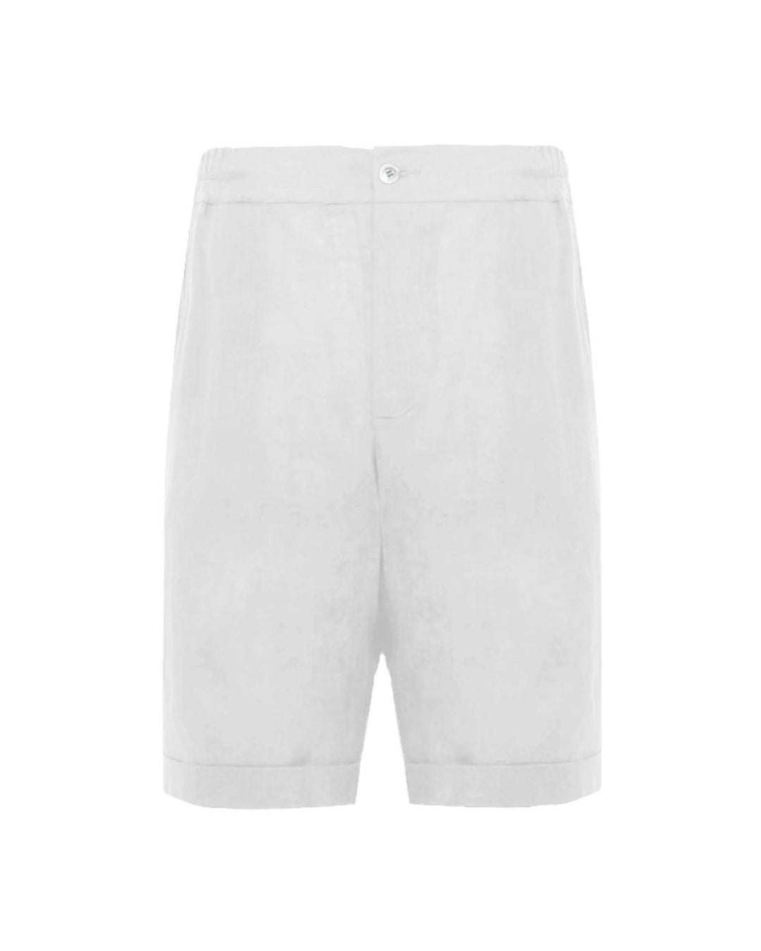 Alpha Studio Men's White Linen Short - 48 IT
