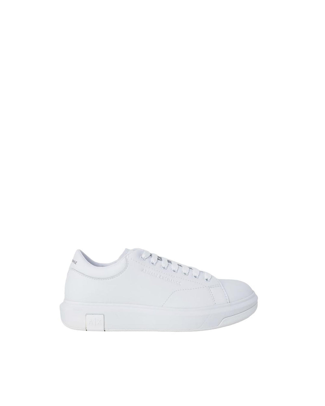 Armani Exchange Men's White Leather Sneaker - 44 EU